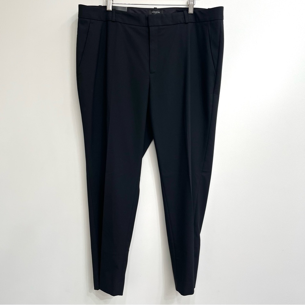 Banana Republic Factory Ryan Pants Mid Rise Slim Fit Black Plus Size 18